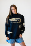 Purdue All Over Scatter Oversized Funnel Neck