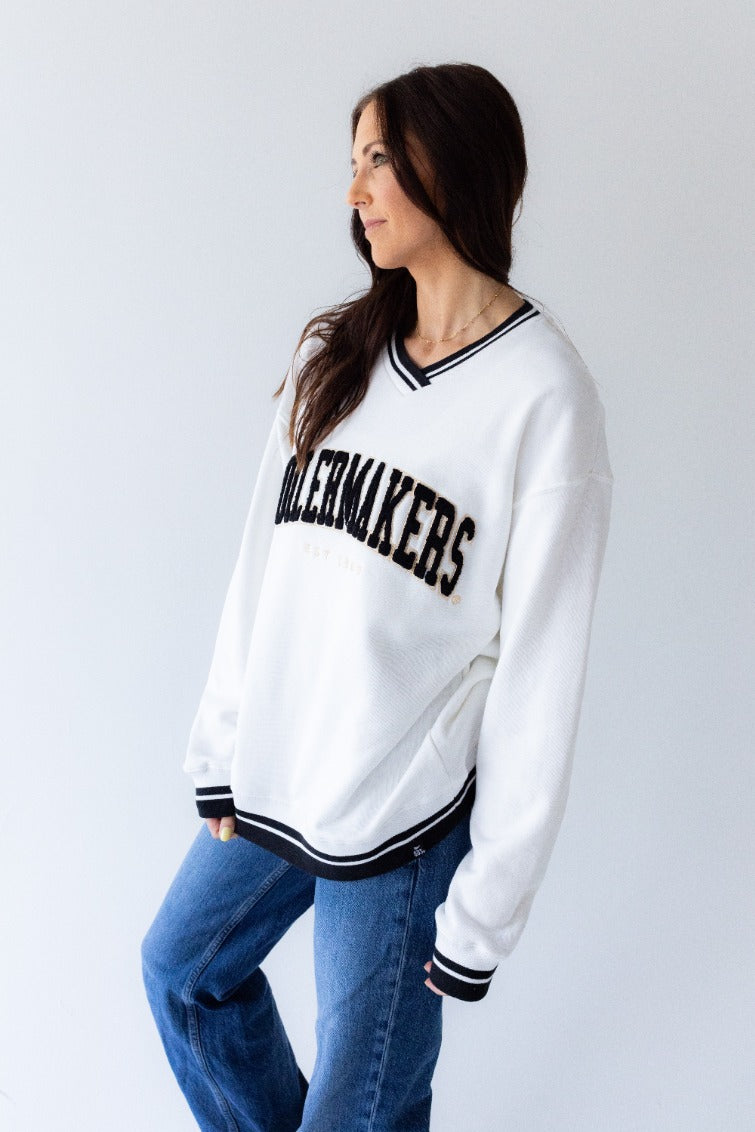 Purdue Allen Chenille V-Neck