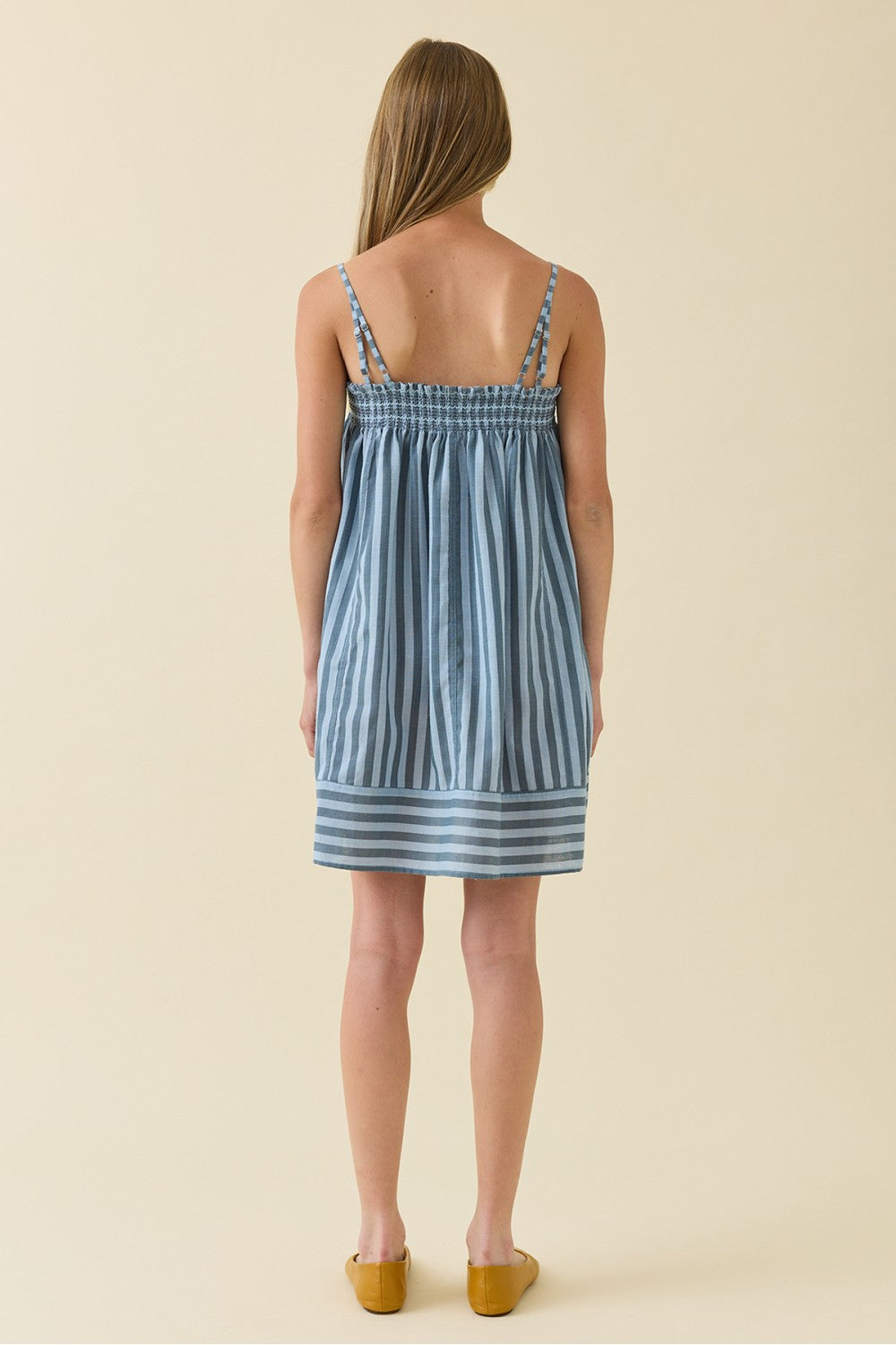 Vienna Smocked Striped Dress
