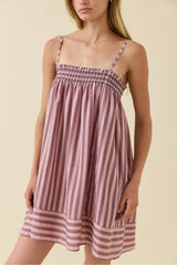 Vienna Smocked Striped Dress