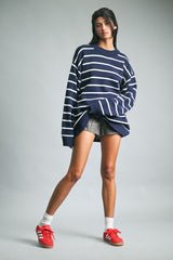 Sadie Oversized Striped Knit Sweater
