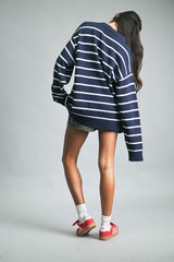 Sadie Oversized Striped Knit Sweater
