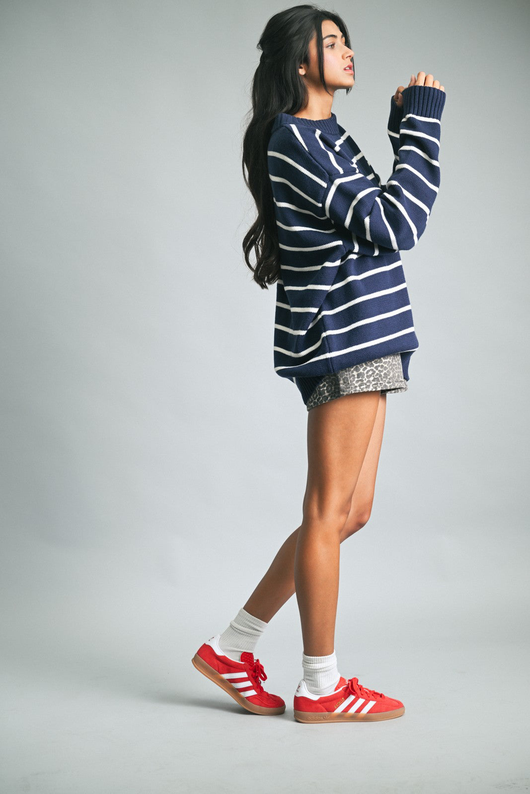 Sadie Oversized Striped Knit Sweater