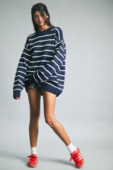 Sadie Oversized Striped Knit Sweater