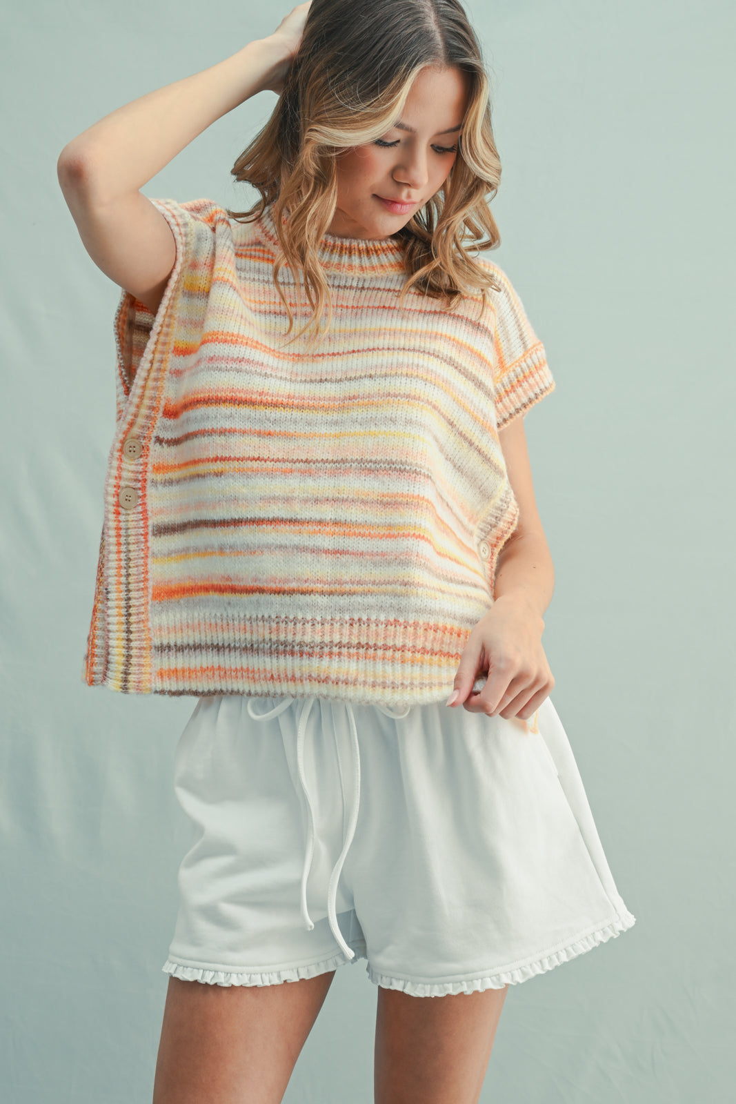 Sawyer Sleeveless Striped Sweater