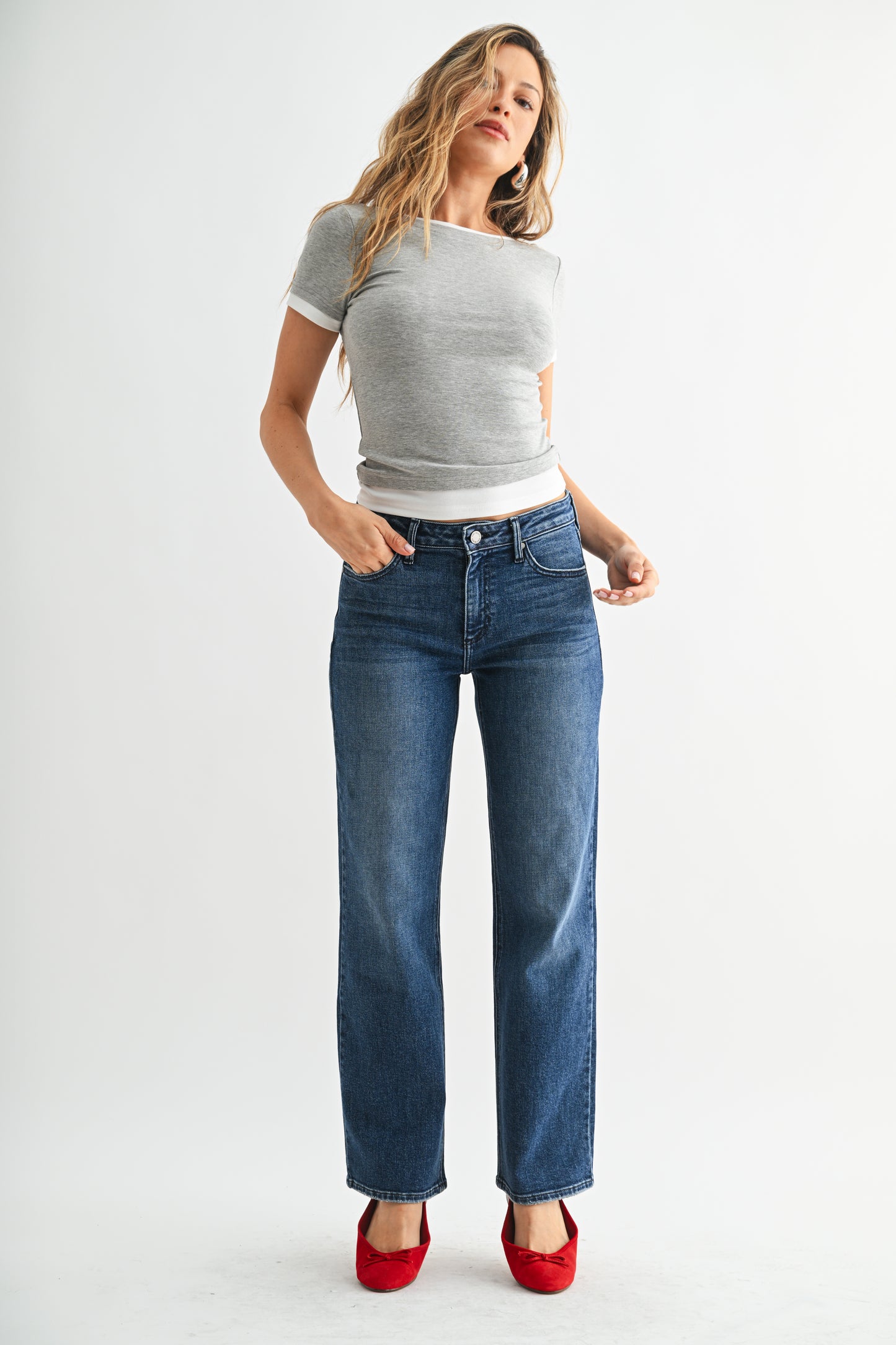 Stretchy Straight Leg Jean