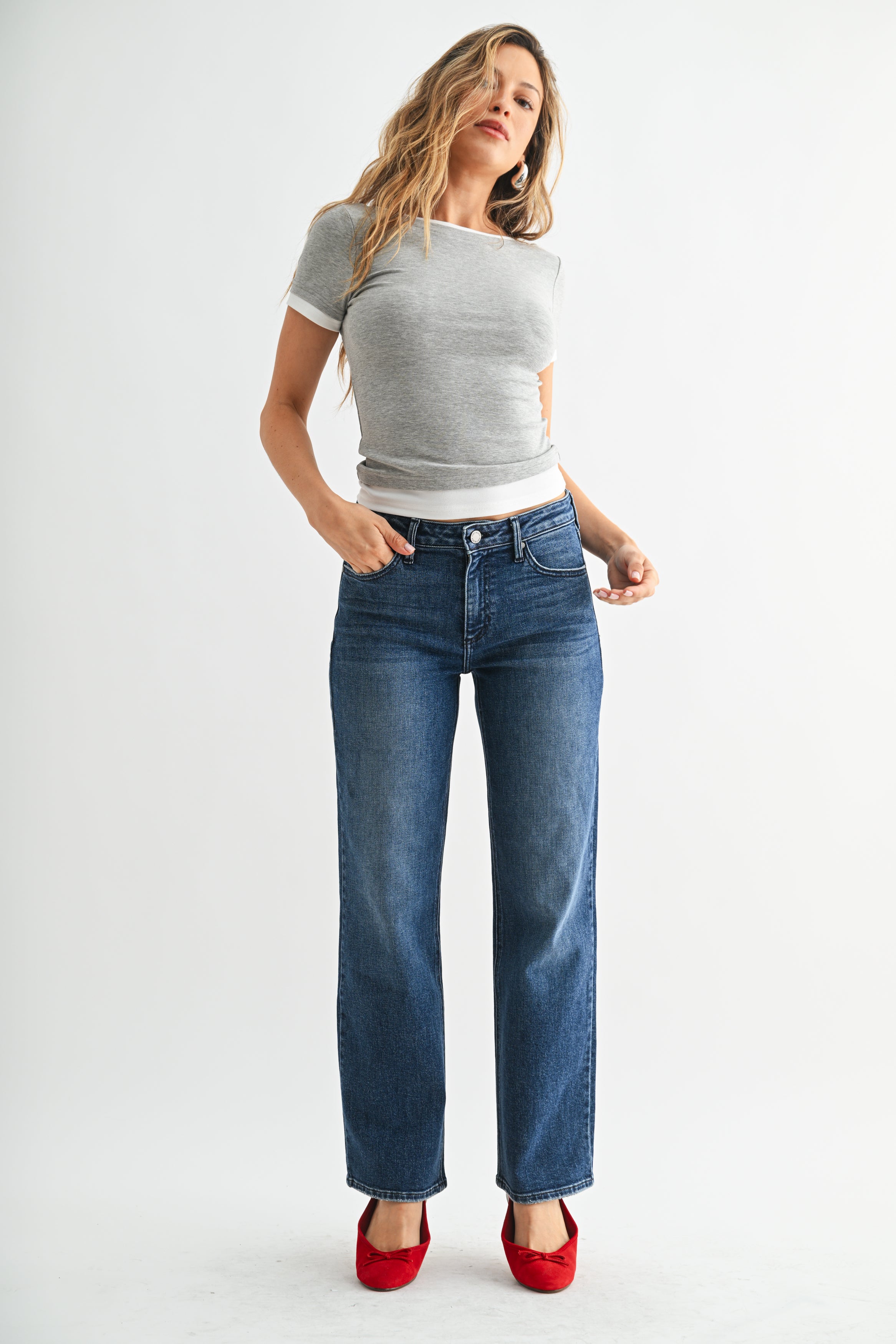 Stretchy Straight Leg Jean