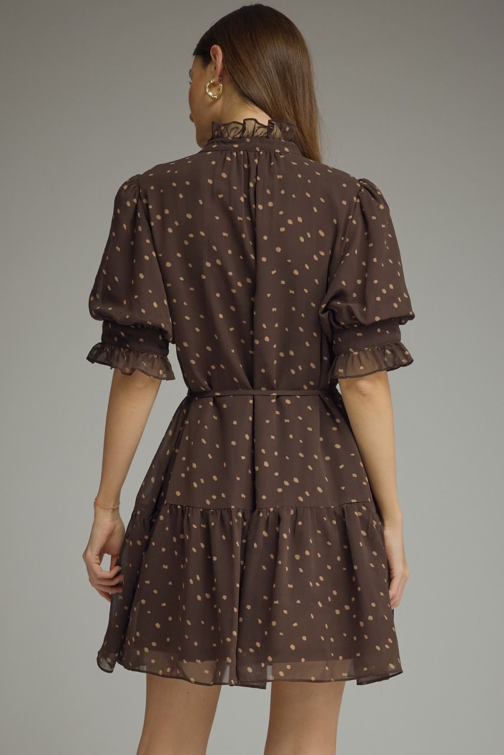 Vivienne Dotted Ruffle Dress