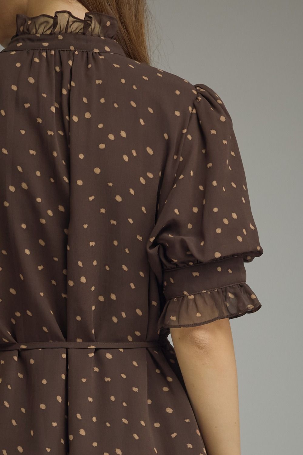 Vivienne Dotted Ruffle Dress
