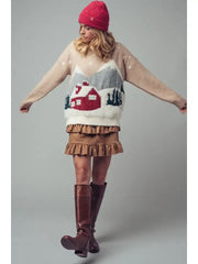 Winter Scene Knit Sweater
