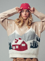 Winter Scene Knit Sweater