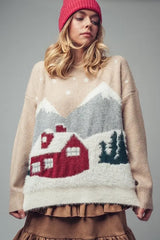 Winter Scene Knit Sweater