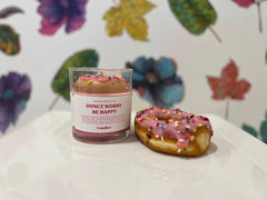 Donut Worry Be Happy Candle