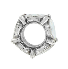 Silver Roundabout Bead Side View