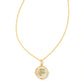 Letter F Disc Pendant Front View 