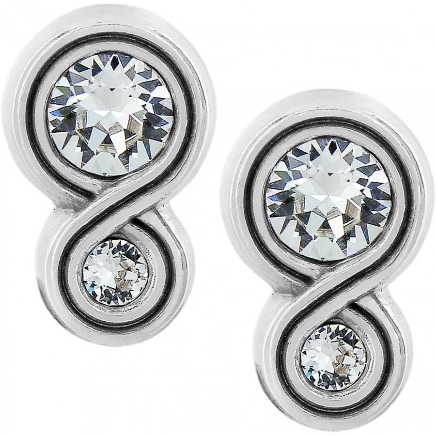 Infinity Sparkle Post Earrings Front View