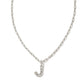 Kendra Scott Crystal Letter "J" Short Pendant Necklace.