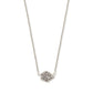 Tess Rhodium - Platinum Drusy Necklace Front View