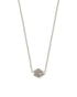Tess Rhodium - Platinum Drusy Necklace Front View
