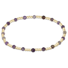 egirl Gemstone Gold Sincerity Pattern 3mm Bead Bracelet