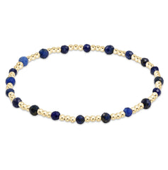 egirl Gemstone Gold Sincerity Pattern 3mm Bead Bracelet