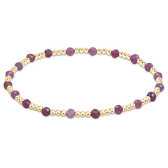 egirl Gemstone Gold Sincerity Pattern 3mm Bead Bracelet