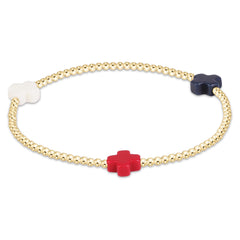 egirl Signature Cross 2mm Gold Bracelet - Firecracker