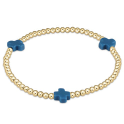 egirl Signature Cross Gold Pattern 3mm Bead Bracelet