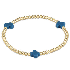 egirl Signature Cross Gold Pattern 3mm Bead Bracelet