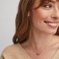 Elisa Rose Gold Iridescent Drusy Necklace model image