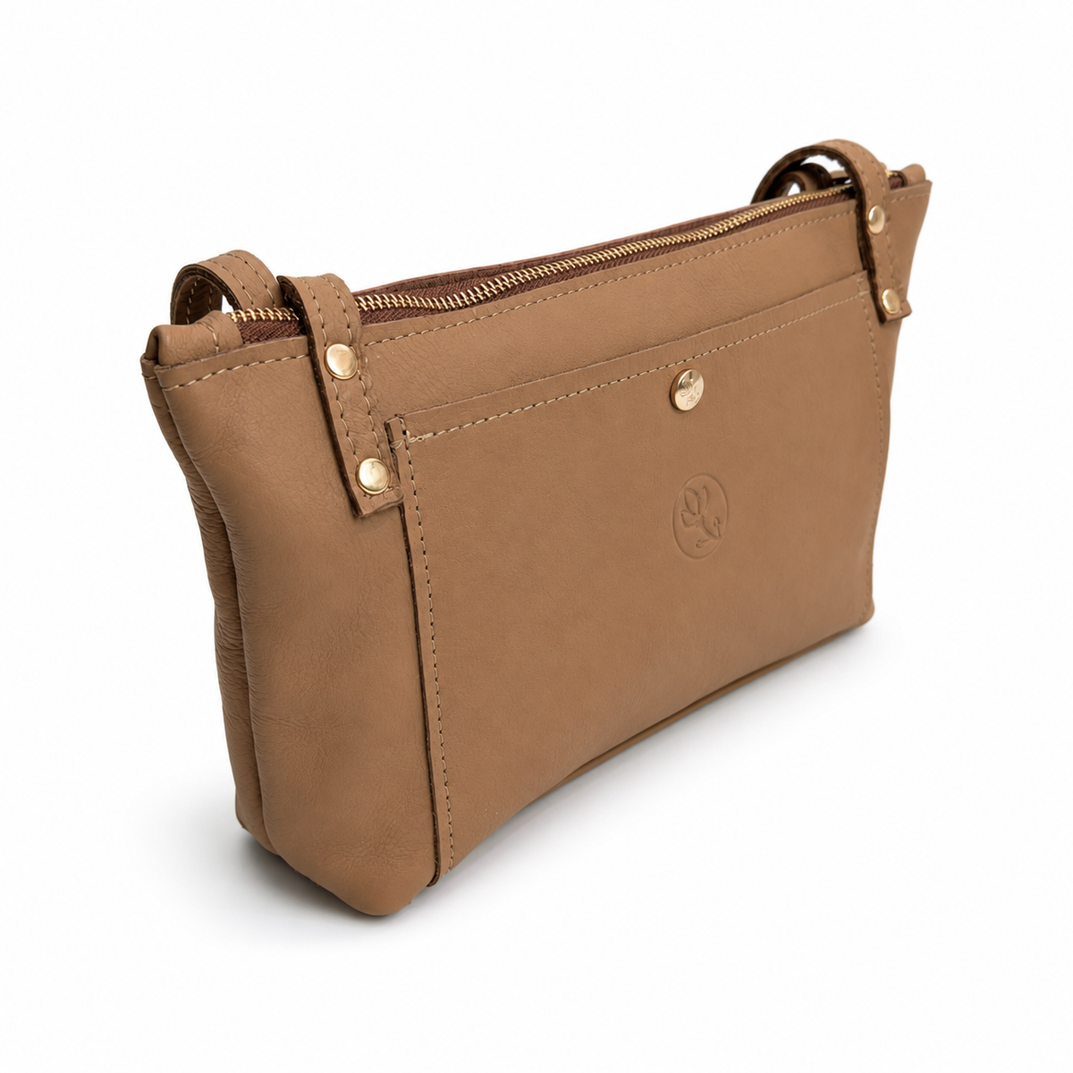 Emma Shoulder Bag - Upcycled Interlock - Mocha Mousse detail view 3