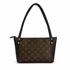 Emma Shoulder Bag - Upcycled Monogram - Black front view
