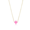 enewton signature cross necklace in bright pink.