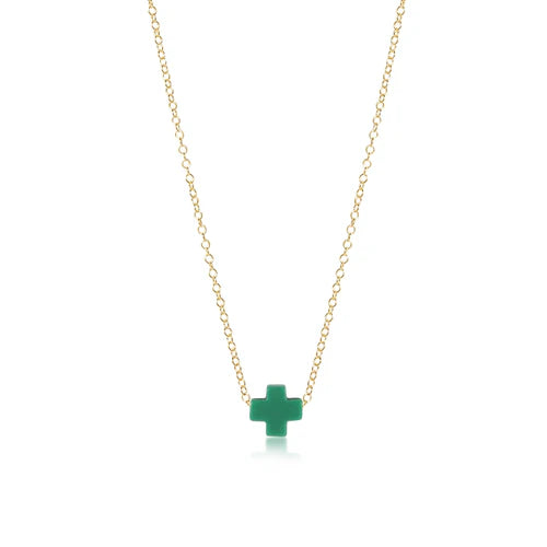 enewton signature cross necklace in emerald.