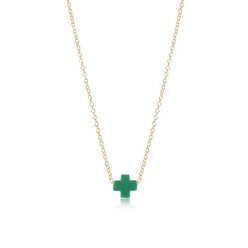 enewton signature cross necklace in emerald.