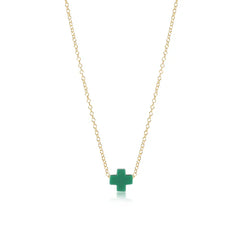 enewton signature cross necklace in emerald.