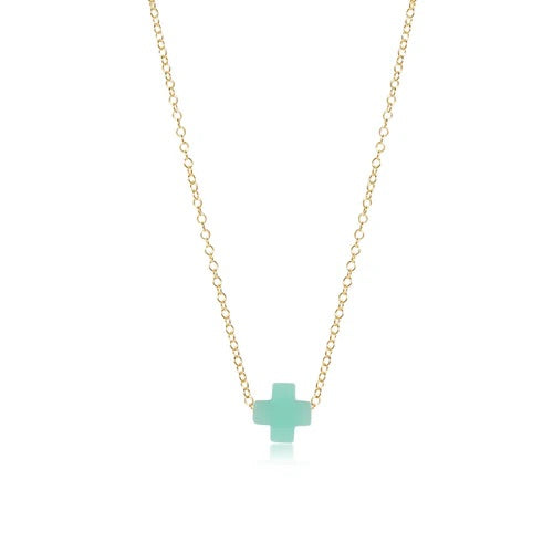 enewton signature cross necklace in mint.