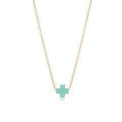 enewton signature cross necklace in mint.