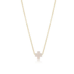 enewton signature cross necklace in off-white.