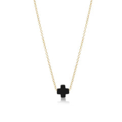 enewton signature cross necklace in onyx.