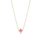 enewton signature cross necklace in pink.
