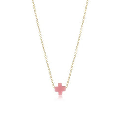 enewton signature cross necklace in pink.