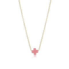 enewton signature cross necklace in pink.