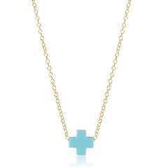 enewton signature cross necklace in tuquoise.