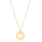 16" Necklace Gold - Guardian Angel Gold Disc