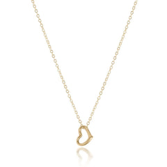 16" Necklace Gold - Love Small Gold Charm