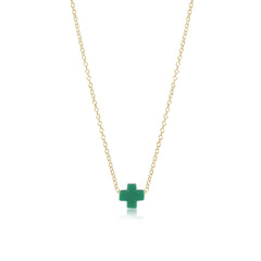 16" Necklace Gold - Signature Cross