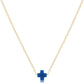 16" Necklace Gold - Signature Cross Small
