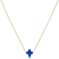 16" Necklace Gold - Signature Cross Small