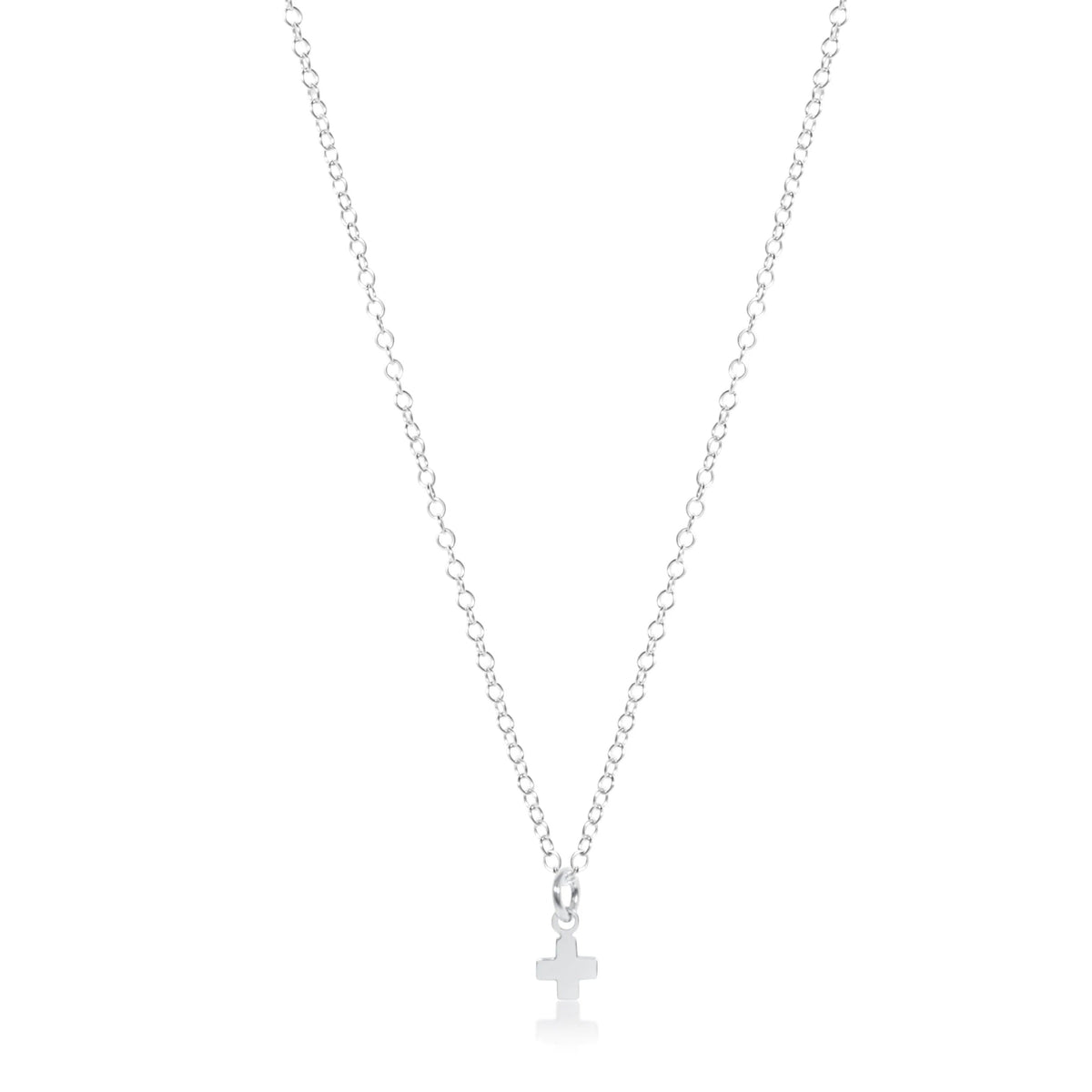 16" Necklace Sterling - Signature Cross Small Sterling